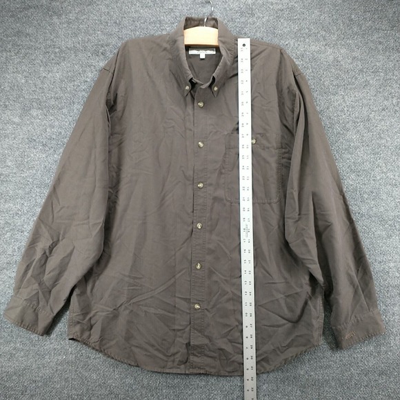 Columbia Men's Button Down Shirt Gray Large Long Sleeve Viscose Blend Casual - Picture 9 of 11